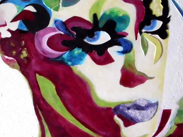  Quadri Pop Art di Carla Bertoli - MYSTERIOUSLY WOMAN - Mixed Technique 60x80 - 2012